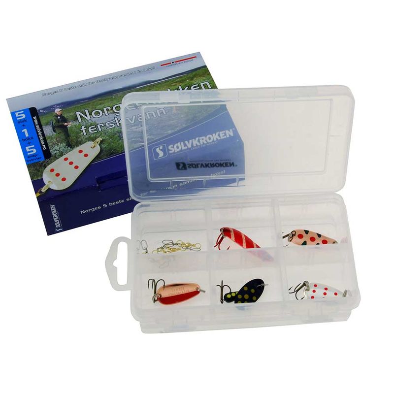 Fem stk ferskvannssluker fra Sølvkroken. 